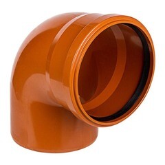 Отвод Флекстрон d110 мм 90° пластиковый для наружной канализации