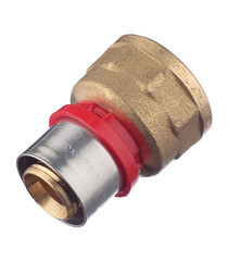 Соединитель прямой Tiemme 26(пресс) х 1 ВР(г) - фото 1