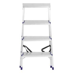 Стремянка Ремоколор 4 ступени алюминиевая двухсторонняя