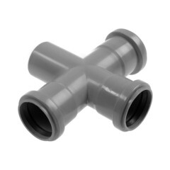 Крестовина Флекстрон d50 мм 90° пластиковая одноплоскостная для внутренней канализации