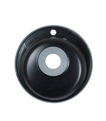 Мойка для кухни Granula Standart d48х19 см врезная кварц черная - фото 4