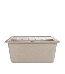 Мойка для кухни Granula Standart 76х50х20 см врезная с крылом кварц бежевая - фото 7