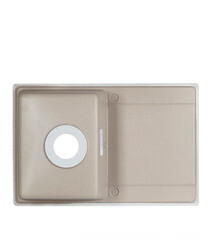 Мойка для кухни Granula Standart 76х50х20 см врезная с крылом кварц бежевая - фото 3