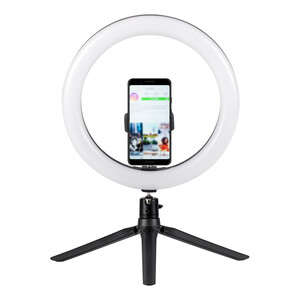Лампа для селфи кольцевая Camelion KD-849 на треноге C02 LED 10 Вт ...