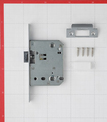 Замок врезной Palladium 170 PC для межкомнатной двери под фиксатор перламутровый хром - фото 2