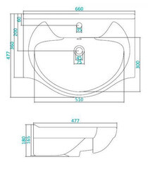 Раковина для тумбы Santek Байкал 65 см (1.WH10.9.651) - фото 5