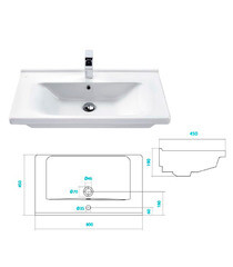 Раковина для тумбы Santek Миранда 80 см (1.WH30.2.251) - фото 2