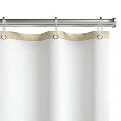 Штора для ванны Fora Stone Natural 1800х1800 мм полиэстер белая/бежевая (FOR-STN203NAT) - фото 2