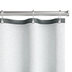 Штора для ванны Fora Stone Black 1800х1800 мм полиэстер белая/черная (FOR-STN204BL) - фото 3