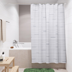 Штора для ванны Fora Bricks white 1800х1800 мм полиэстер белая/серая (FOR-BRK205W) - фото 2