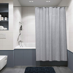 Штора для ванны Fora Miracle Silver 2000х1800 мм полиэстер серая (FOR-MIR208SIL) - фото 3