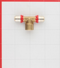 Тройник Tiemme 20(пресс) х 1/2 ВР(г) х 20(пресс) - фото 3