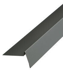 Планка торцевая для гибкой черепицы Grand Line 100х65 мм 2 м серая RAL 7005 - фото 1