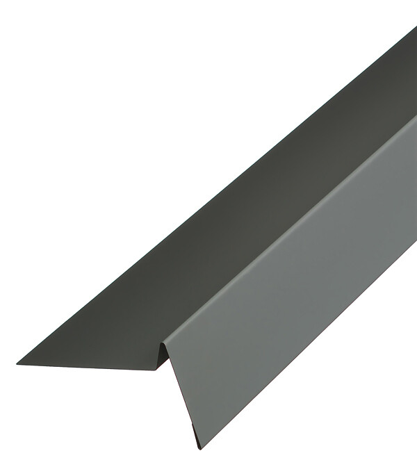 Изображение товара Планка торцевая для гибкой черепицы Grand Line 100х65 мм 2 м серый RAL 7005