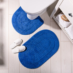 Коврик для ванной/туалета синий 50х80/50х50 см Verran Couple (500-30) - фото 4