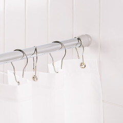 Карниз для ванной 105-190 см телескопический прямой сталь хром - фото 5