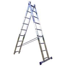 Лестница Ремоколор двухсекционная алюминиевая 10 ступеней