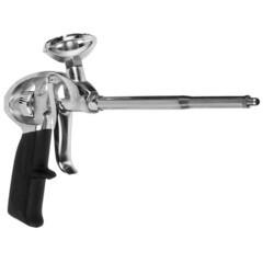 Пистолет для монтажной пены металическое покрытие рукоятка ПВХ регулируемый винт в корпусе шт. 20 см
