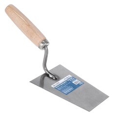 Кельма каменщика "Трапеция", углеродистая сталь, деревянная рукоятка, 165х105мм, (шт.)