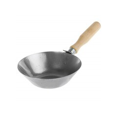 Ковш стальной, порошк. покраска, плоское дно, с крюком, дерев. ручка, 160мм, (шт.)