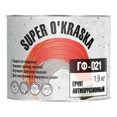 Грунт Super Okraska ГФ-021 красно-коричневый 1,9 кг