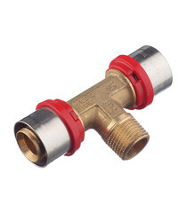 Изображение товара Тройник Tiemme 26(пресс) х 1/2 НР(ш) х 26(пресс)