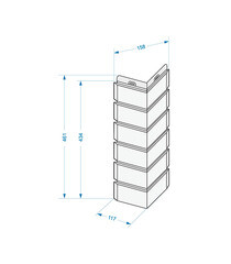 Угол наружный Docke Berg 460х120 мм коричневый - фото 8