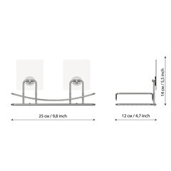 Полка для ванной Kleber Lite 250х145х120 мм металл/силикон хром (KLE-LT032/8563) - фото 6