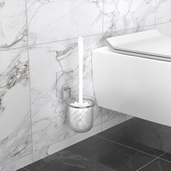 Ершик для унитаза Kleber Lite подвесной пластик/металл хром (KLE-LT020/8599) - фото 6