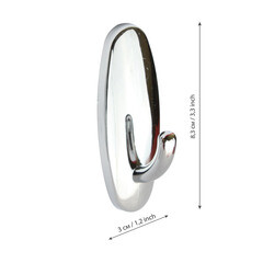 Крючок для ванной Kleber Strong одинарный самоклеящийся пластик хром (2 шт.) (KLE-SG001/9639) - фото 2