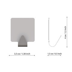 Крючок для ванной Fora одинарный самоклеящийся металл хром (4 шт.) (H44/9080) - фото 6