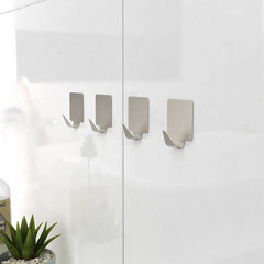 Крючок для ванной Fora одинарный самоклеящийся металл хром (4 шт.) (H44/9080) - фото 5