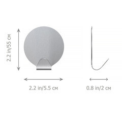 Крючок для ванной Fora одинарный самоклеящийся металл хром (2 шт.) (H20/9097) - фото 6