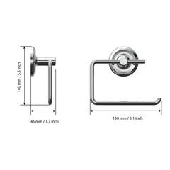 Держатель для туалетной бумаги Fora Drop нержавеющая сталь хром (FOR-DP016/6727) - фото 3