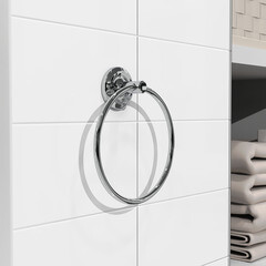 Полотенцедержатель кольцо Fora Drop d175 мм на шуруп нержавеющая сталь хром (FOR-DP011/6765) - фото 2