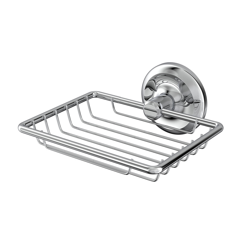 Изображение товара Мыльница для ванной Fora Drop с держателем сталь хром (FOR-DP040)