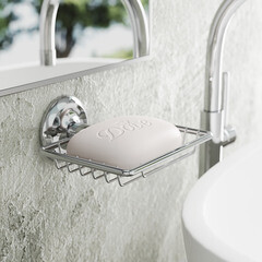 Мыльница для ванной Fora Drop с держателем сталь хром (FOR-DP040) - фото 2