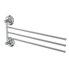 Полотенцедержатель Fora Drop 390 мм тройной поворотный на шуруп нержавеющая сталь хром (FOR-DP023/6789) - фото 3