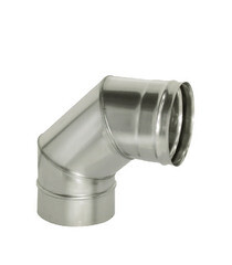 Изображение товара Отвод Дымок 90° х d150 мм без изоляции AISI 439