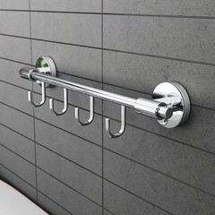 Вешалка для ванной Fora Lord 4 крючка на шуруп металл хром (FOR-LORD004CR) - фото 3