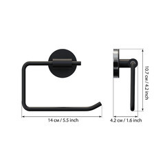 Держатель для туалетной бумаги Fora Lord металл черный (FOR-LORD016BL) - фото 3