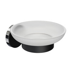 Мыльница для ванной Fora Lord с держателем стекло/сталь черная (FOR-Lord036BL) - фото 4