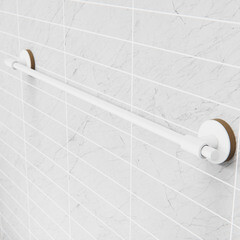 Полотенцедержатель Fora Lord 500 мм на шуруп нержавеющая сталь белый (FOR-LORD002WT) - фото 2