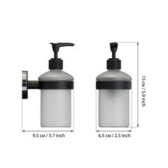 Дозатор для мыла Fora Lord с держателем стекло матовый/металл белый (FOR-Lord 041W) - фото 3