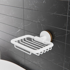 Мыльница для ванной Fora Lord с держателем сталь белая (FOR-Lord040WT) - фото 6