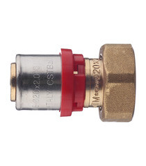 Соединитель прямой Tiemme с накидной гайкой под евроконус 20(пресс) х 3/4 ВР(г) - фото 4