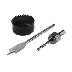 Набор для врезки замка Ремоколор перовое сверло 22 мм коронка d54 мм