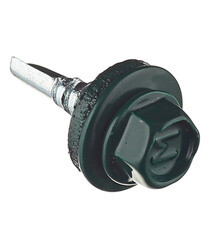 Саморезы кровельные с буром 19х5,5 мм металл-металл зеленые RAL 6005 Daxmer (250 шт.) - фото 2