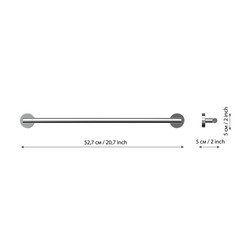 Полотенцедержатель Fora Long 527 мм на шуруп силумин хром (L008/1220) - фото 3