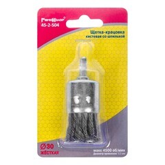 Щетка-крацовка кистевая со шпилькой витая стальная проволока 30 мм